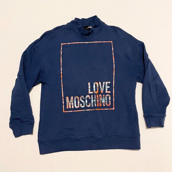 Love Moschino Sweatshirt Womens Size 6 Long Sleeve Shirt - Picture 1 of 16